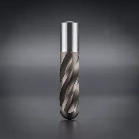Ball nose end mill dengan ujung bulat